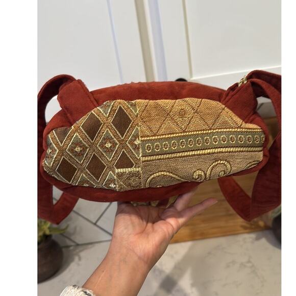 Handmade tapestry carpet bag adjustable backpack pocket inside bohemian indie main image 4